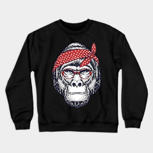 Hand drawn cute monkey Crewneck Sweatshirt